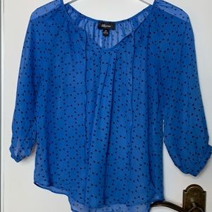 IZ Byer blue sheer top size XS